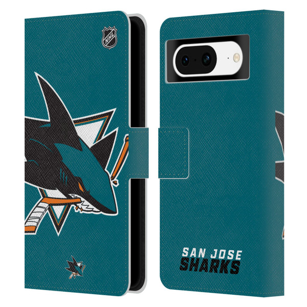 NHL San Jose Sharks Oversized Leather Book Wallet Case Cover For Google Pixel 8