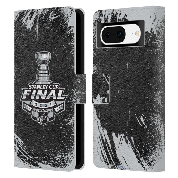 NHL 2021 Stanley Cup Final Distressed Leather Book Wallet Case Cover For Google Pixel 8