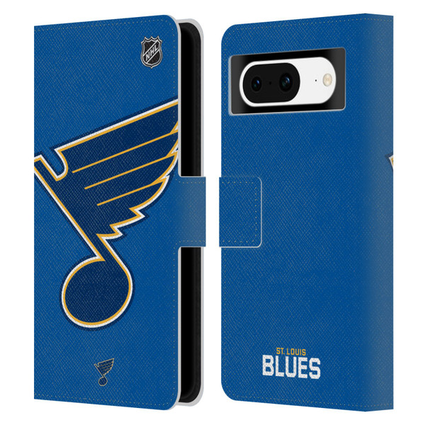 NHL St Louis Blues Oversized Leather Book Wallet Case Cover For Google Pixel 8