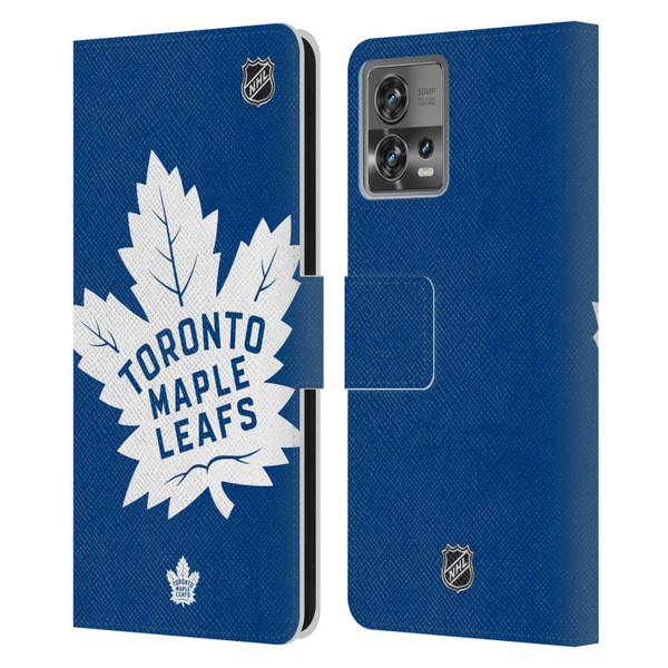 NHL Toronto Maple Leafs Oversized Leather Book Wallet Case Cover For Motorola Moto Edge 30 Fusion