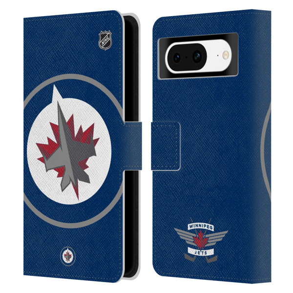 NHL Winnipeg Jets Oversized Leather Book Wallet Case Cover For Google Pixel 8