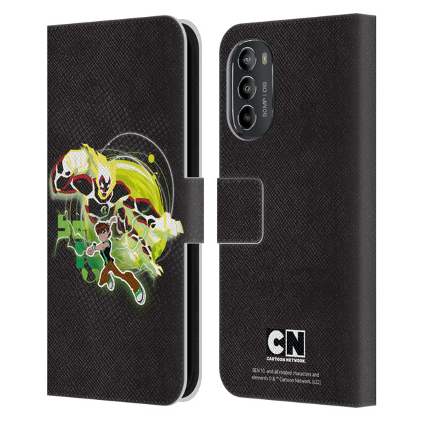 Ben 10: Omniverse Graphics Heatblast Leather Book Wallet Case Cover For Motorola Moto G82 5G