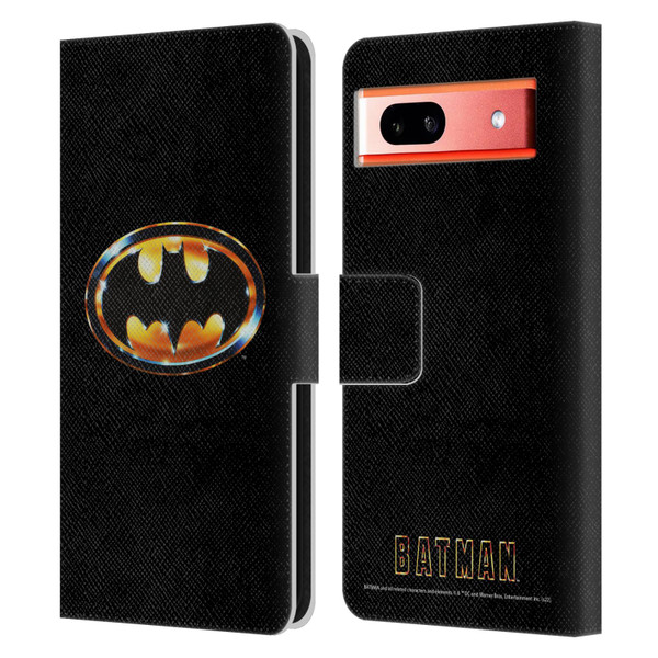 Batman (1989) Key Art Logo Leather Book Wallet Case Cover For Google Pixel 7a