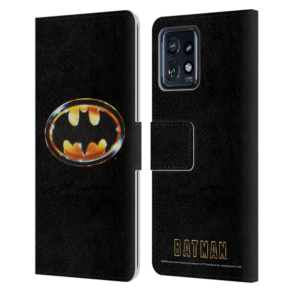 Batman (1989) Key Art Logo Leather Book Wallet Case Cover For Motorola Moto Edge 40 Pro