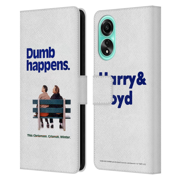 Dumb And Dumber Key Art Dumb Happens Leather Book Wallet Case Cover For OPPO A78 5G