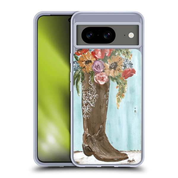 Haley Bush Floral Painting Boot Soft Gel Case for Google Pixel 8