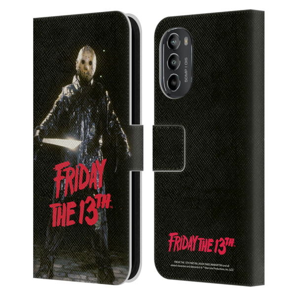 Friday the 13th Part VIII Jason Takes Manhattan Graphics Jason Voorhees Leather Book Wallet Case Cover For Motorola Moto G82 5G