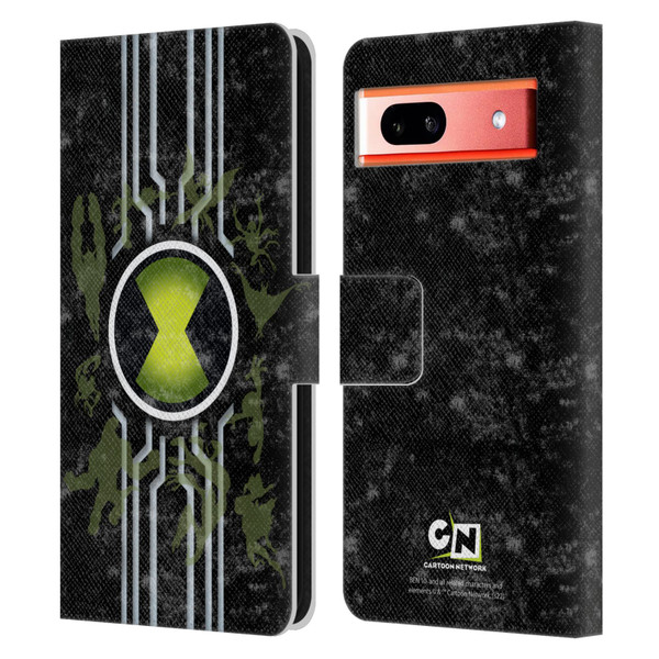 Ben 10: Alien Force Graphics Omnitrix Leather Book Wallet Case Cover For Google Pixel 7a