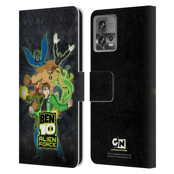 Ben 10: Alien Force Graphics Character Art Leather Book Wallet Case Cover For Motorola Moto Edge 30 Fusion