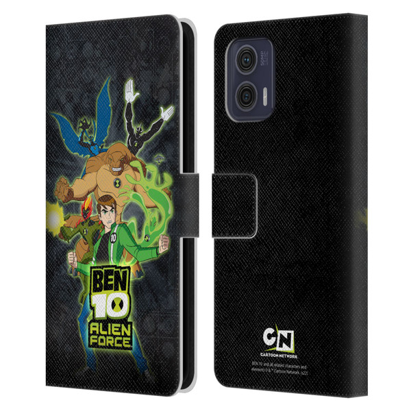 Ben 10: Alien Force Graphics Character Art Leather Book Wallet Case Cover For Motorola Moto G73 5G