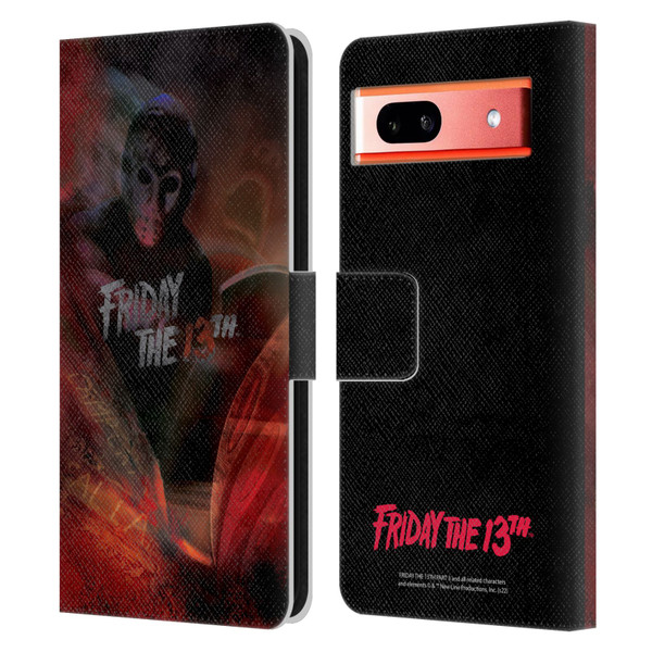 Friday the 13th Part III Key Art Poster Leather Book Wallet Case Cover For Google Pixel 7a