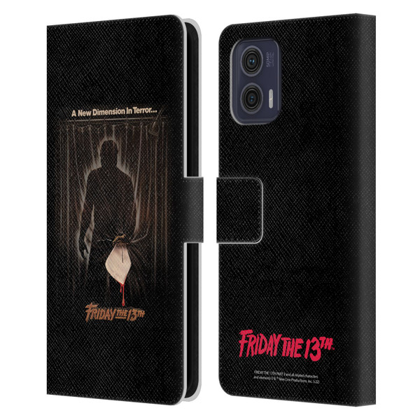 Friday the 13th Part III Key Art Poster 3 Leather Book Wallet Case Cover For Motorola Moto G73 5G