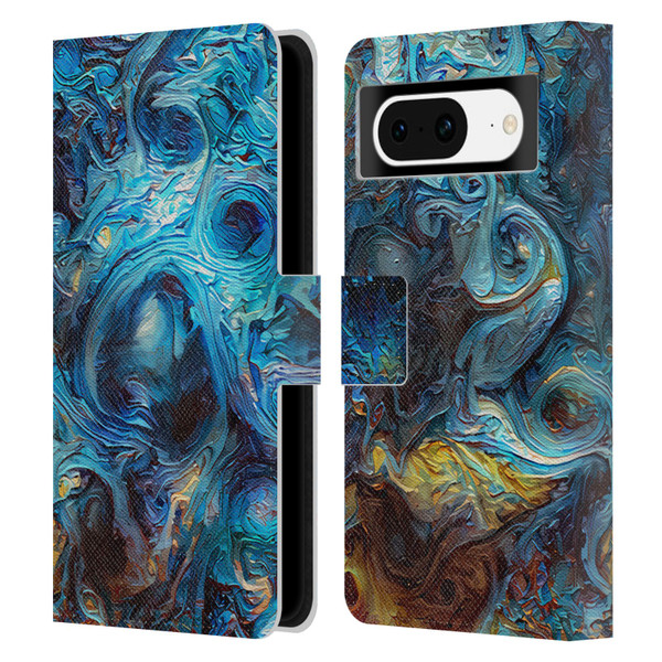 Cosmo18 Jupiter Fantasy Blue Leather Book Wallet Case Cover For Google Pixel 8