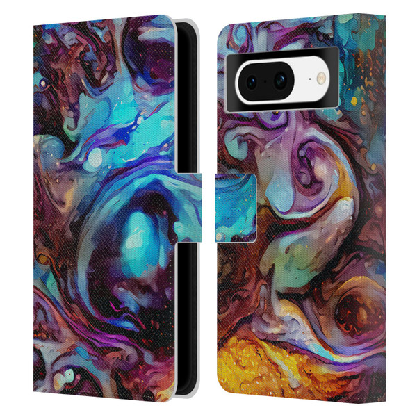 Cosmo18 Jupiter Fantasy Indigo Leather Book Wallet Case Cover For Google Pixel 8