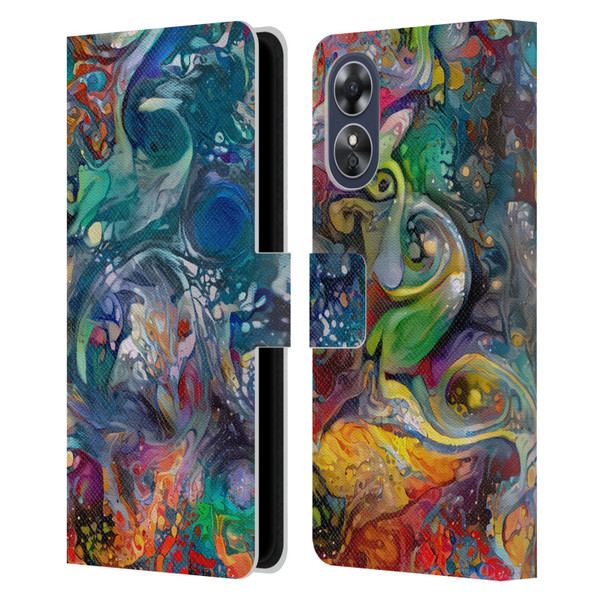 Cosmo18 Jupiter Fantasy Bloom Leather Book Wallet Case Cover For OPPO A17