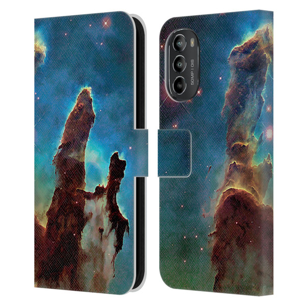 Cosmo18 Space 2 Nebula's Pillars Leather Book Wallet Case Cover For Motorola Moto G82 5G