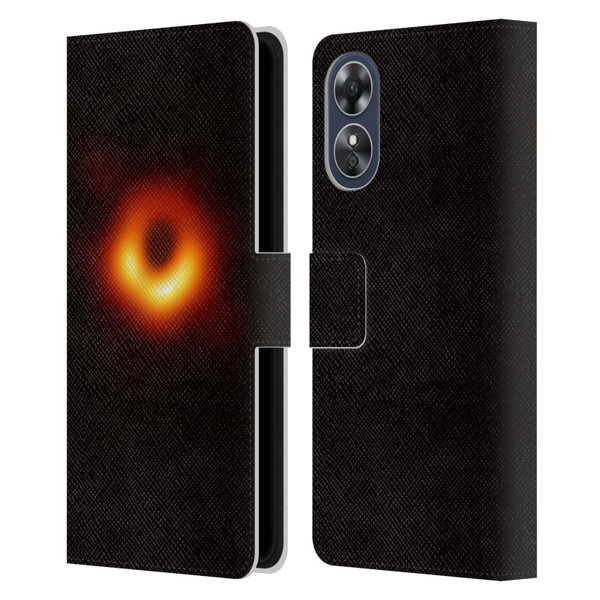 Cosmo18 Space 2 Black Hole Leather Book Wallet Case Cover For OPPO A17