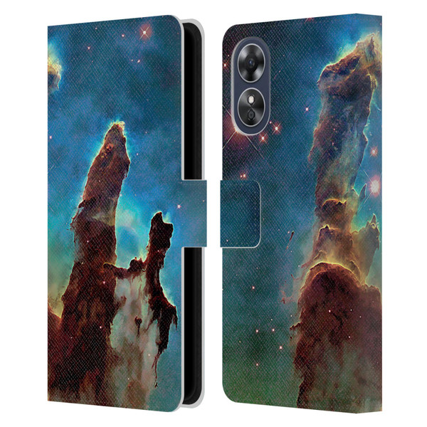 Cosmo18 Space 2 Nebula's Pillars Leather Book Wallet Case Cover For OPPO A17