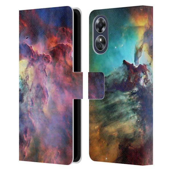 Cosmo18 Space Lagoon Nebula Leather Book Wallet Case Cover For OPPO A17
