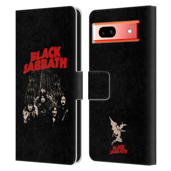Black Sabbath Key Art Red Logo Leather Book Wallet Case Cover For Google Pixel 7a