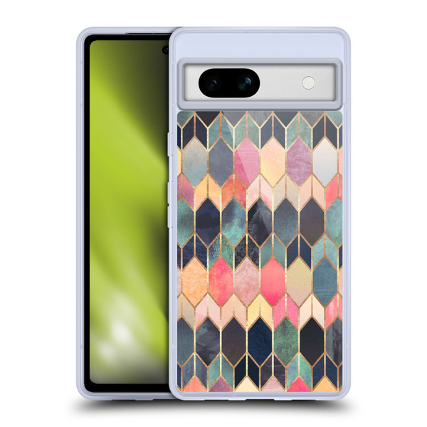 Elisabeth Fredriksson Geometric Design And Pattern Colourful Stained Glass Soft Gel Case for Google Pixel 7a