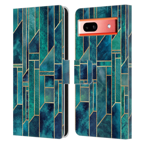 Elisabeth Fredriksson Geometric Design And Pattern Blue Skies Leather Book Wallet Case Cover For Google Pixel 7a