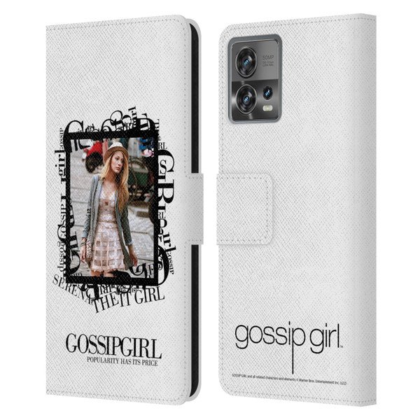 Gossip Girl Graphics Serena Leather Book Wallet Case Cover For Motorola Moto Edge 30 Fusion