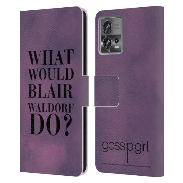Gossip Girl Graphics What Would Blair Leather Book Wallet Case Cover For Motorola Moto Edge 30 Fusion