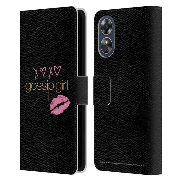 Gossip Girl Graphics XOXO Leather Book Wallet Case Cover For OPPO A17