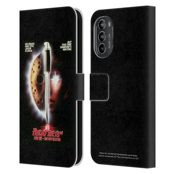 Friday the 13th Part VII The New Blood Graphics Key Art Leather Book Wallet Case Cover For Motorola Moto G82 5G
