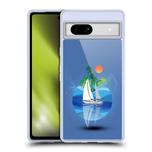 Dave Loblaw Contemporary Art Tropical Waters Soft Gel Case for Google Pixel 7a