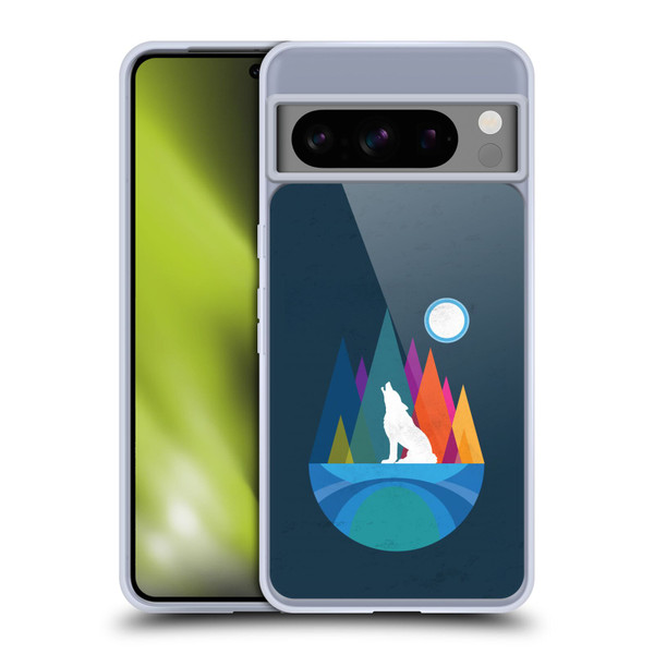 Dave Loblaw Contemporary Art Wolf Mountain With Texture Soft Gel Case for Google Pixel 8 Pro