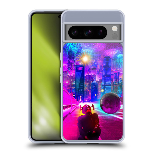 Dave Loblaw Sci-Fi And Surreal Synthwave Street Soft Gel Case for Google Pixel 8 Pro
