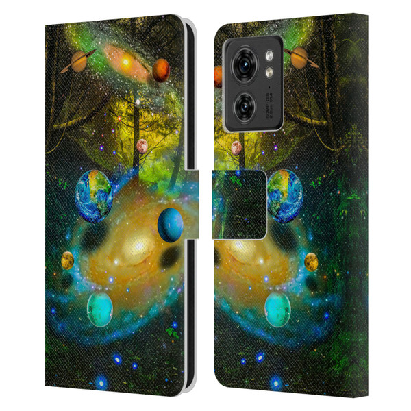 Dave Loblaw Sci-Fi And Surreal Universal Forest Leather Book Wallet Case Cover For Motorola Moto Edge 40