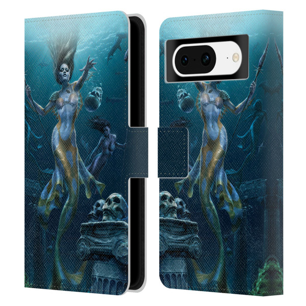 Tom Wood Fantasy Mermaid Hunt Leather Book Wallet Case Cover For Google Pixel 8