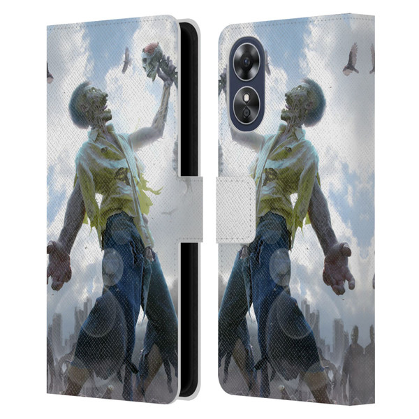 Tom Wood Horror Zombie Scraps Leather Book Wallet Case Cover For OPPO A17