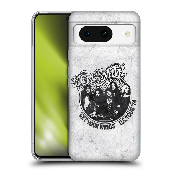 Aerosmith Black And White Get Your Wings US Tour Soft Gel Case for Google Pixel 8