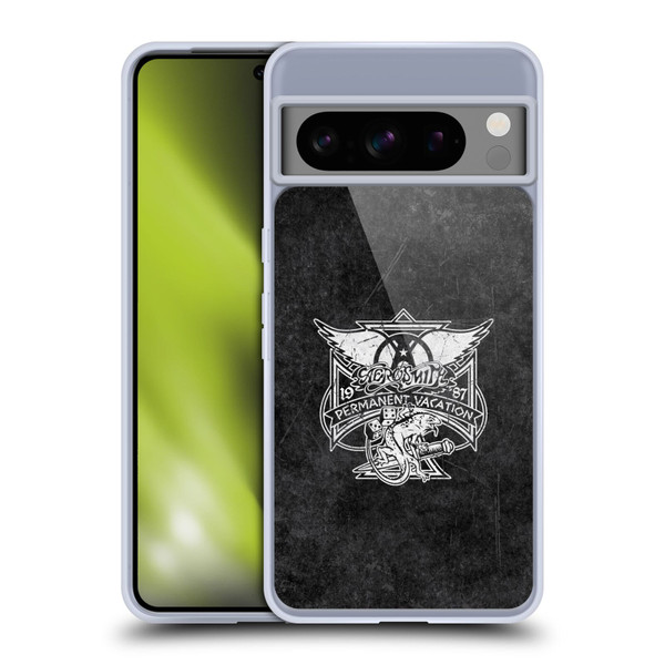 Aerosmith Black And White 1987 Permanent Vacation Soft Gel Case for Google Pixel 8 Pro