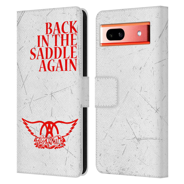 Aerosmith Classics Back In The Saddle Again Leather Book Wallet Case Cover For Google Pixel 7a