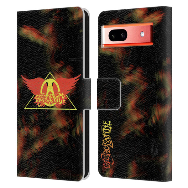 Aerosmith Classics Triangle Winged Leather Book Wallet Case Cover For Google Pixel 7a