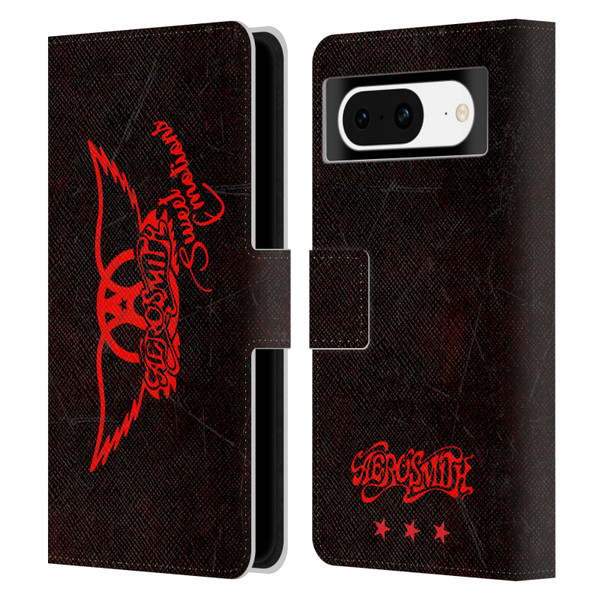 Aerosmith Classics Red Winged Sweet Emotions Leather Book Wallet Case Cover For Google Pixel 8