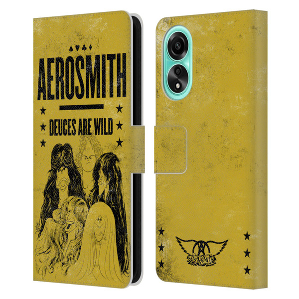 Aerosmith Classics Deuces Are Wild Leather Book Wallet Case Cover For OPPO A78 4G