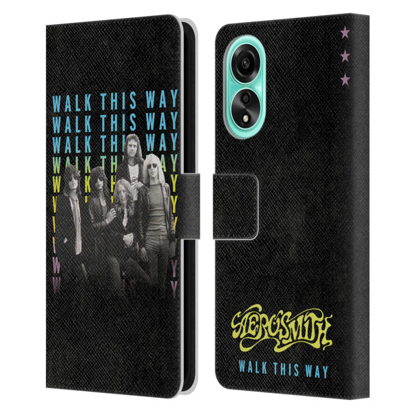 Aerosmith Classics Walk This Way Leather Book Wallet Case Cover For OPPO A78 4G