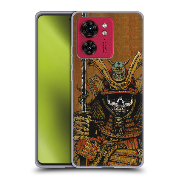 David Lozeau Colourful Grunge Samurai Soft Gel Case for Motorola Moto Edge 40