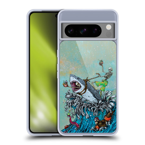 David Lozeau Colourful Art Surfing Soft Gel Case for Google Pixel 8 Pro