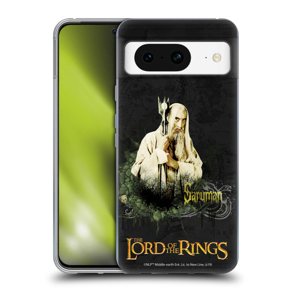 The Lord Of The Rings The Fellowship Of The Ring Character Art Saruman Soft Gel Case for Google Pixel 8