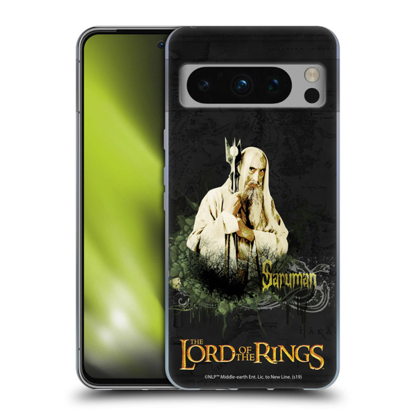 The Lord Of The Rings The Fellowship Of The Ring Character Art Saruman Soft Gel Case for Google Pixel 8 Pro