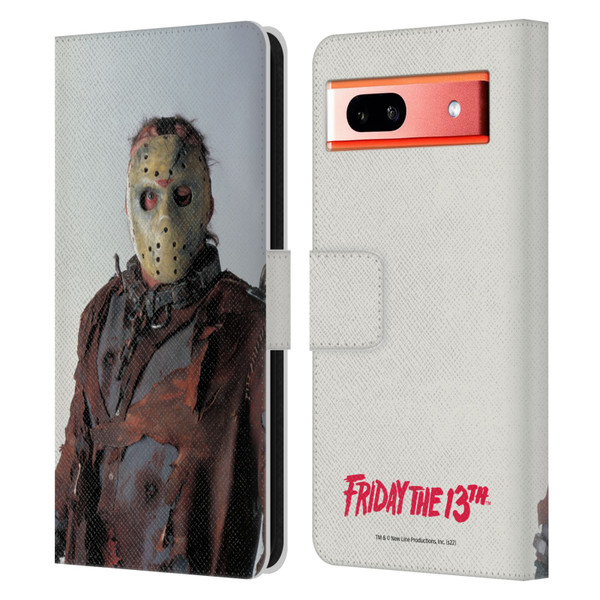 Friday the 13th: Jason X Comic Art And Logos Jason Leather Book Wallet Case Cover For Google Pixel 7a