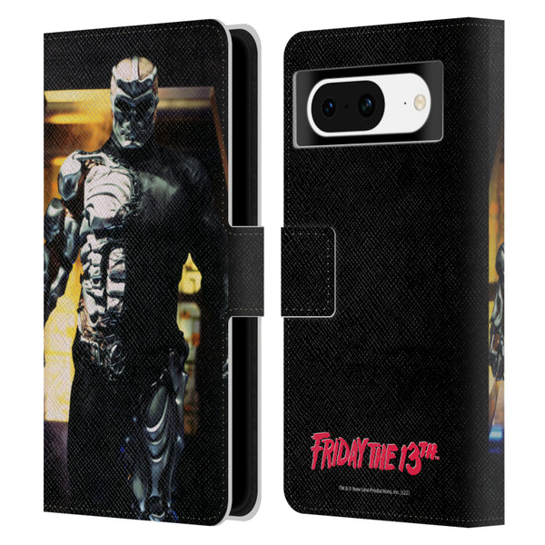 Friday the 13th: Jason X Comic Art And Logos Jason Cyborg Leather Book Wallet Case Cover For Google Pixel 8