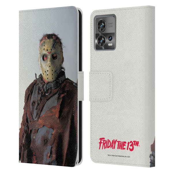 Friday the 13th: Jason X Comic Art And Logos Jason Leather Book Wallet Case Cover For Motorola Moto Edge 30 Fusion